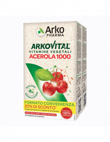 Arkovital Acerola 1000 Pack Family 60...