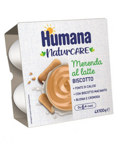 Humana Merenda Latte Biscotto 4 Pezzi...