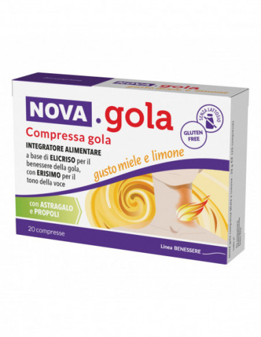 Nova Gola Miele Limone 20 Compresse