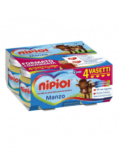 Nipiol Omogeneizzato Manzo 4 X 80 G