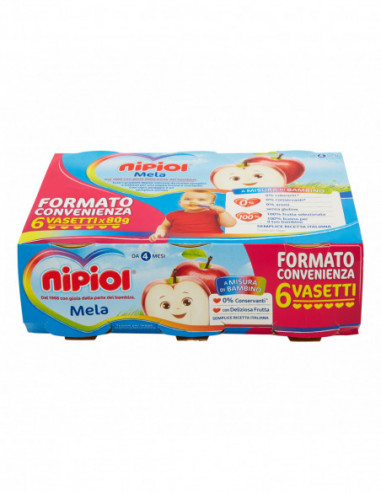 Nipiol Omogeneizzato Mela 6 X 80 G