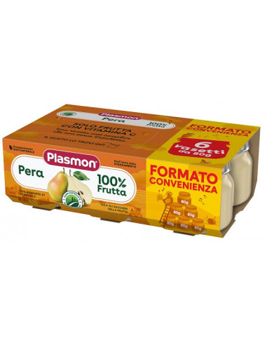 Plasmon Omogeneizzato Pera 6x80 G
