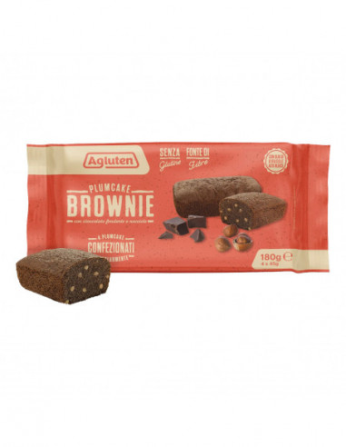 Agluten Plumcake Brownie 4 Pezzi Da 45 G