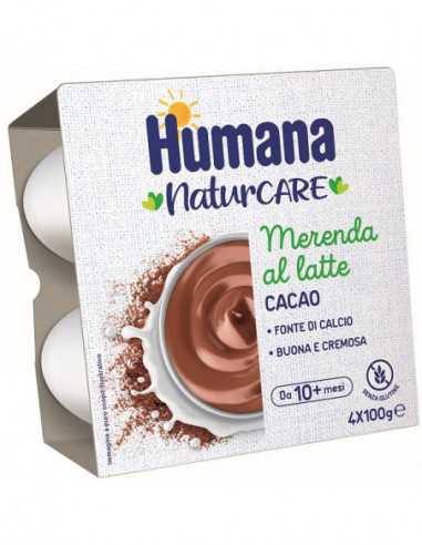Humana Merenda Cacao 4 Vasetti Da 100 G