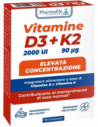 Vitamine D3+k2 60 Compresse