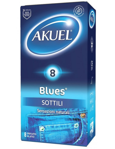 Profilattico Akuel Blues Sottile 8 Pezzi