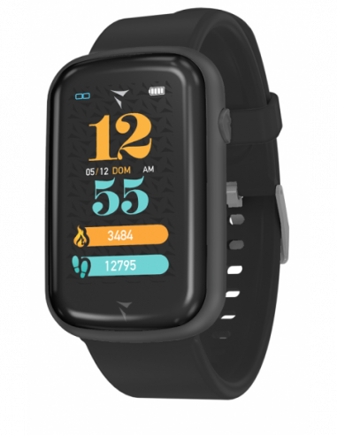 Techmade Steps Smartwatch Total Black