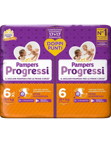 Pampers Progressi Extralarge 6+ 16+kg...