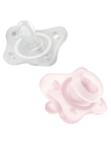 Chicco Gommotto Mini Rosa 0-2m 2 Pezzi