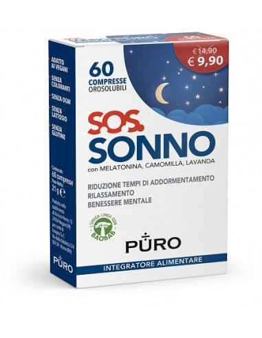 Puro Sos Sonno 60 Compresse Orosolubili