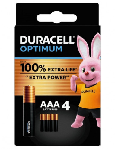 Duracell Optimum Aaa B4 4 Pile Blister