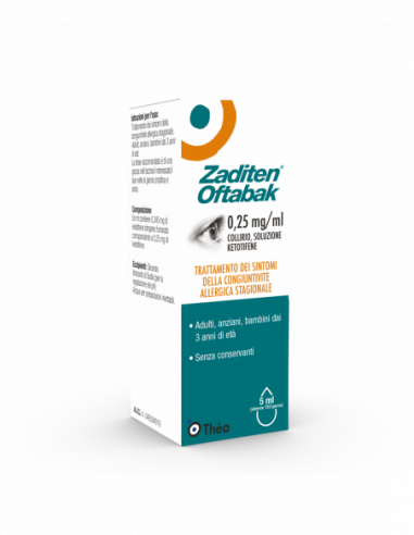 Zaditen Oftabak Collirio 5 Ml 0,25 Mg/ml