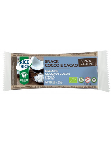 Rice&rice Snack Cocco Cacao 25 G
