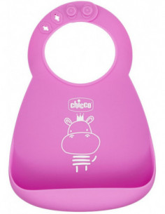 Chicco Bavaglia Silicone Rosa