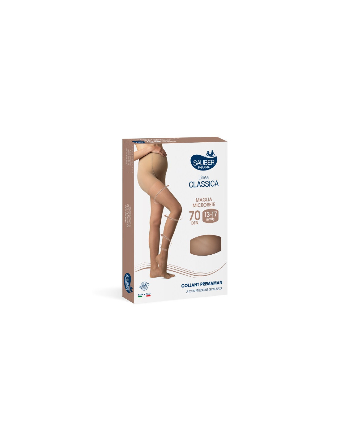 Sauber Calze Compressione Graduata Premaman 140 Den Calze