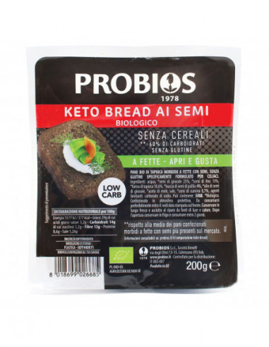 Probios Keto Bread Con Semi Senza...