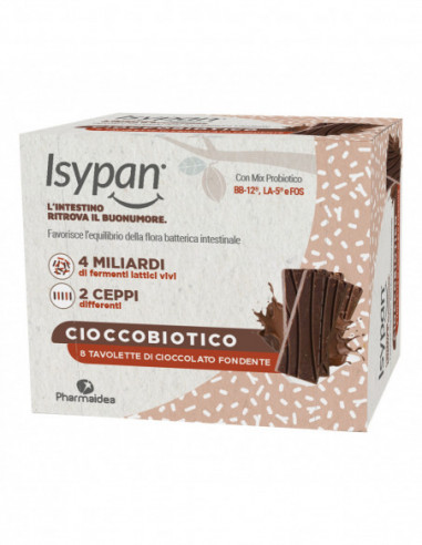 Isypan Cioccobiotico Fondente 8 Pezzi