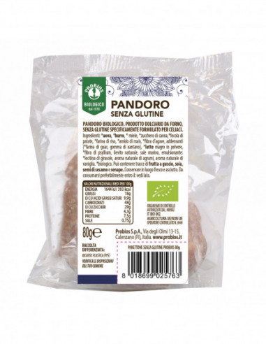 Pandoro Senza Glutine Mini 80 G