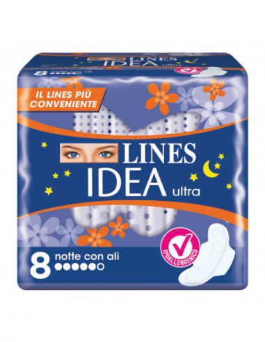 Lines Idea Ultra Notte Ali 8 Pezzi