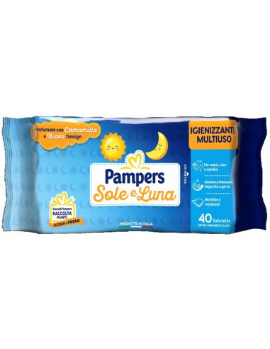 Pampers Wipes Sole & Luna 40 Pezzi