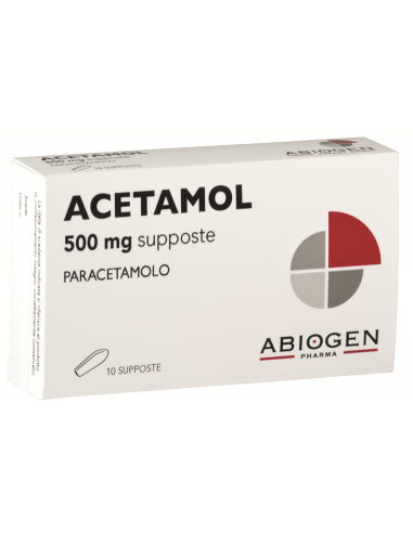 Acetamol 10 Supp 500 Mg