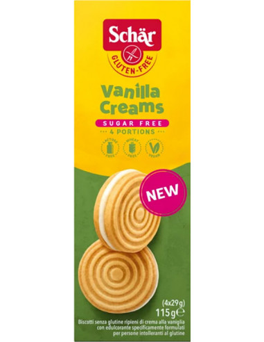 Schar Sugar Free Vanilla Creams 115 G