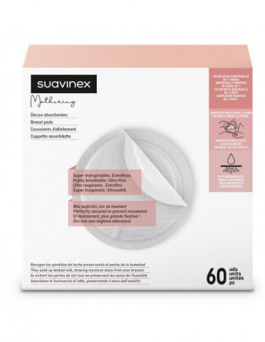Suavinex Coppette Assorbilatte 60 Pezzi