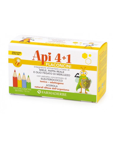 Apiquattro + 1 10 Flaconcini Da 10 Ml
