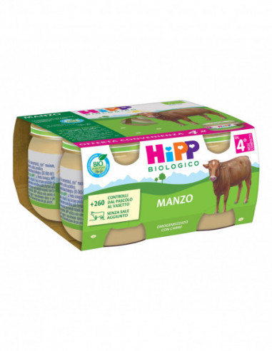 Hipp Bio Omogeneizzato Manzo 4 Pezzi...