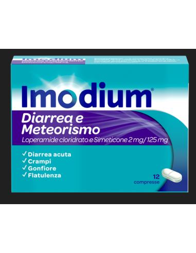 Imodium Diarrea E Meteorismo 12 Cpr 2...