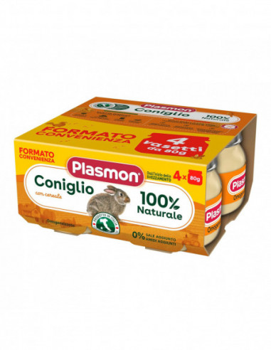 Plasmon Omogeneizzato Coniglio 4 X 80 G
