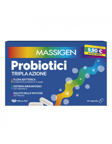 Massigen Probiotici 10 Capsule 2024...