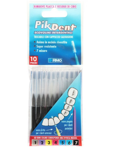 Pikdent Stuzzicolino 7 Nero 10 Pezzi