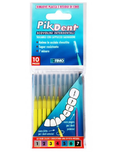 Pikdent Stuzzicolino 3 Giallo 10 Pezzi