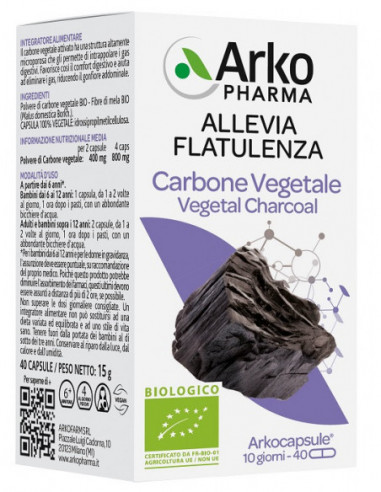 Arko Capsule Carbone Vegetale Bio 40...