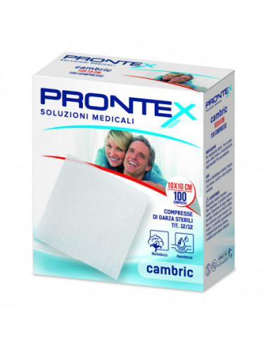 Garza Prontex Cambric 10x10cm 100 Pezzi
