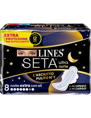 Lines Seta Ultra Assorbenti Notte 8...
