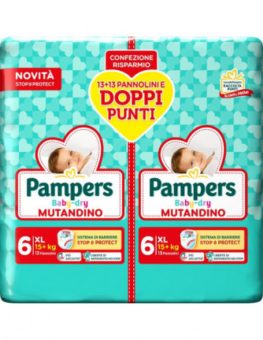 Pampers Baby Dry Pannolino Mutandina...