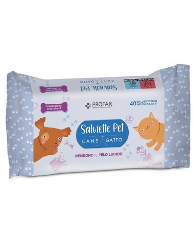 Profar Salviette Pet Detergente Talco...