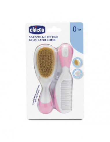 Chicco Spazzola + Pettine Rosa