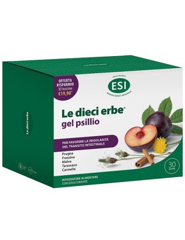 Esi Le Dieci Erbe Gel Psillio 30 Bustine