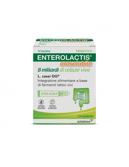 Enterolactis Orosolubile 12 Bustine 8 Miliardi Di Cellule Vive