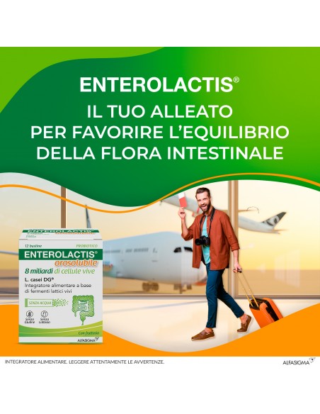 Enterolactis Orosolubile 12 Bustine 8 Miliardi Di Cellule Vive