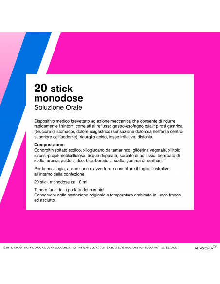 Rimedio Per Reflusso Gastro-esofageo Biochetasi Reflusso 20 Stick Aroma Arancia