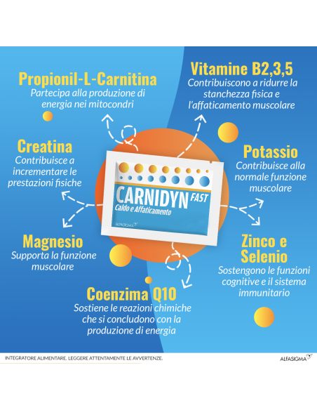 Integratore Tonificante Carnidyn Fast 20 Bustine