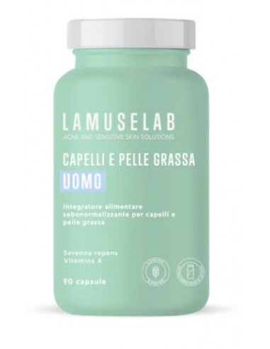 Lamuselab Capelli Pelle Grassa Uomo...