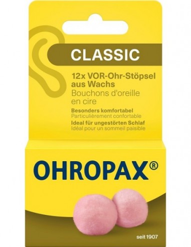 Tappo Auricolare Ohropax Cera 12 Pezzi