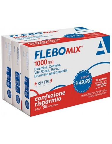 Flebomix 1000 Mg 90 Compresse Tri-pack