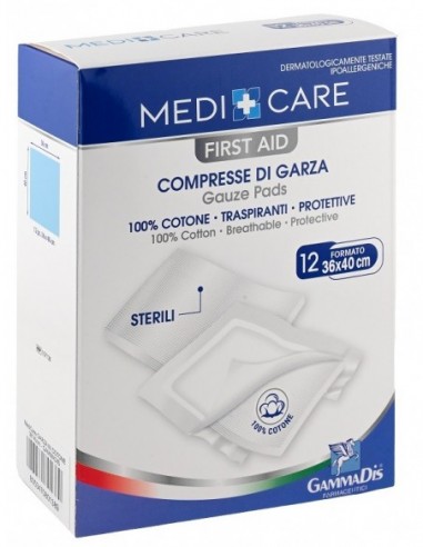 Garza Medicare Cotone 36x40 Cm 12 Pezzi