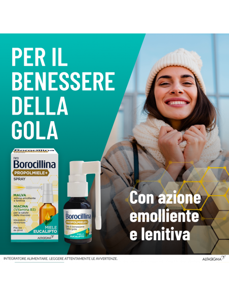Neoborocillina Propolmiele+ Spray Miele Eucalipto 20 Ml